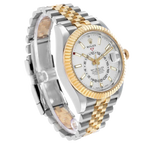 Sky-Dweller 42mm Steel Yellow Gold Silver Dial Mens Watch 326933