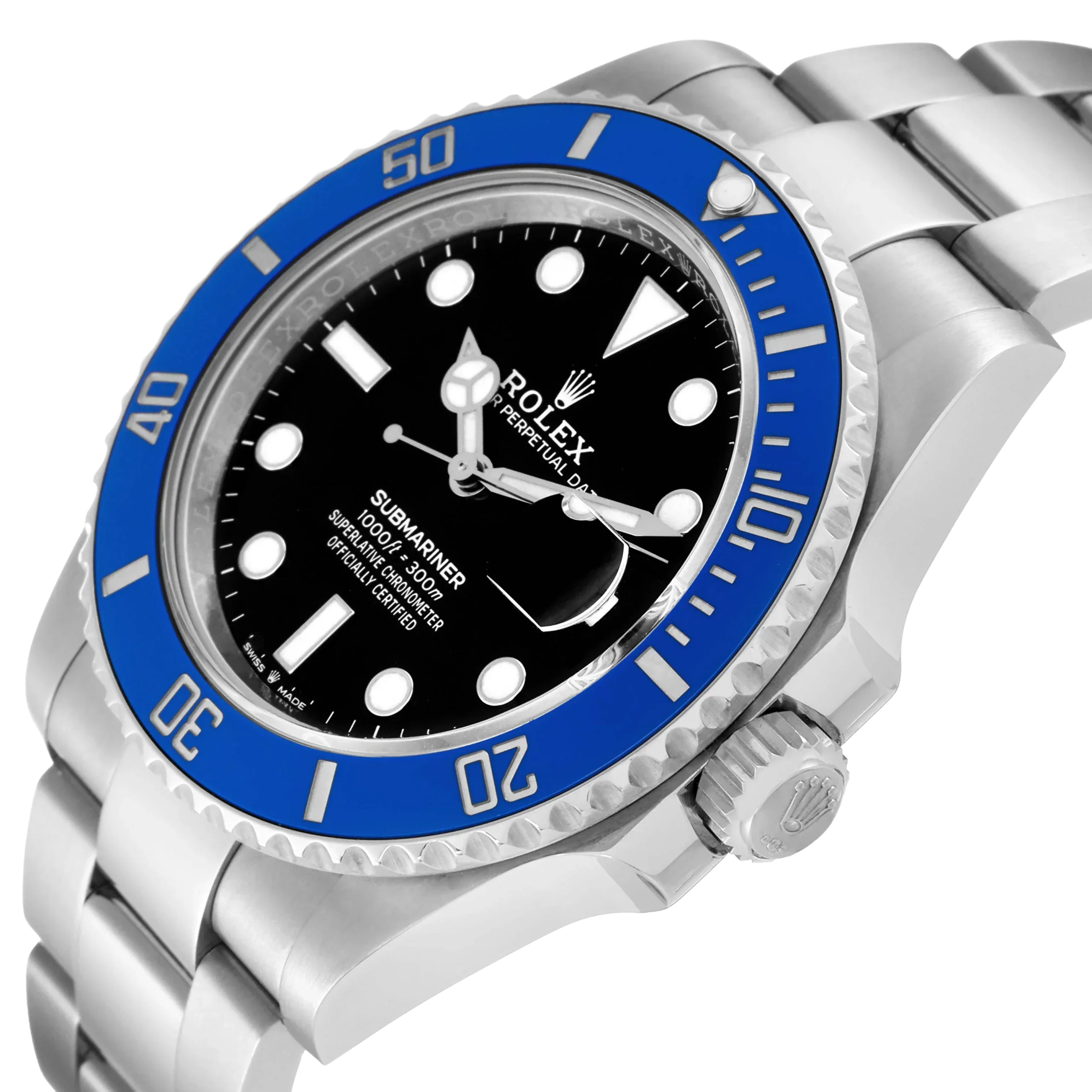 Submariner 41mm Cookie Monster Blue Ceramic Bezel White Gold Mens Watch 126619