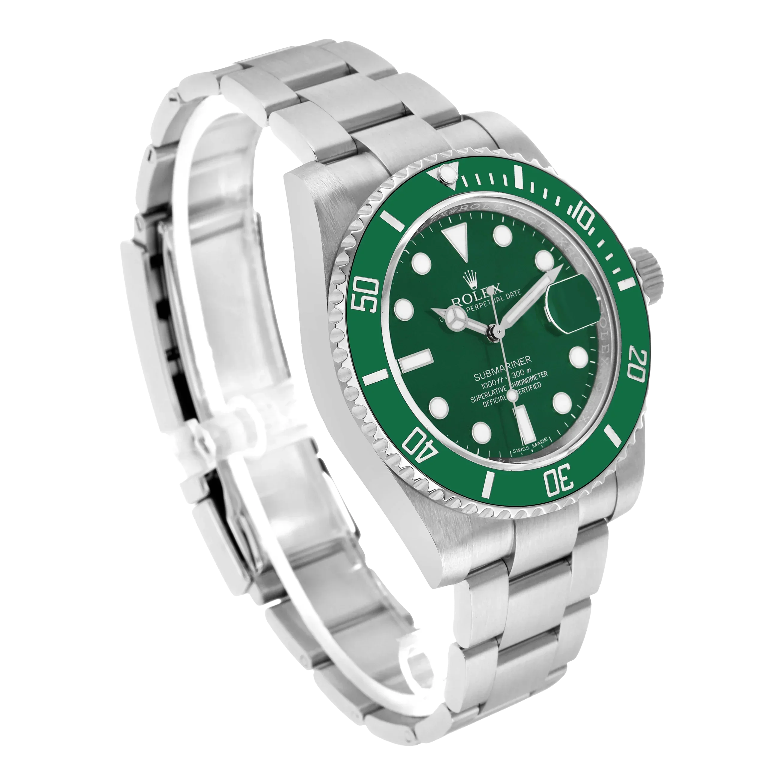 Submariner 40mm Hulk Steel Green Dial Bezel Mens Watch 116610LV