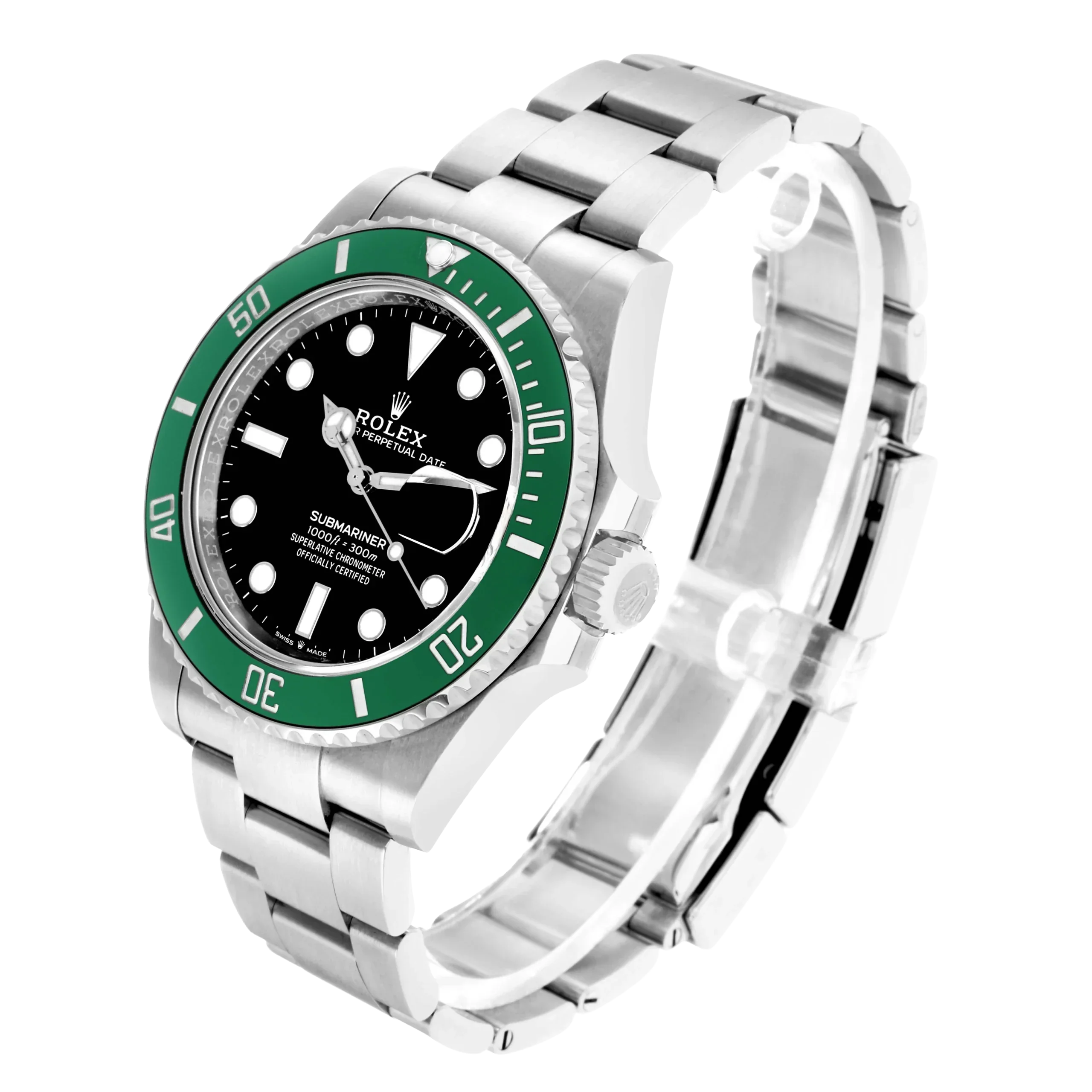 Submariner 41mm Starbucks Steel Green Bezel Mens Watch 126610LV