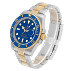 Submariner 40mm Steel Yellow Gold Blue Dial Bezel Mens Watch 116613