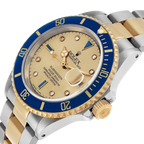 Submariner Steel Yellow Gold 40mm Diamond Serti Mens Watch 16613