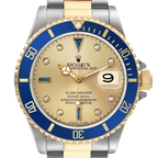 Submariner Steel Yellow Gold 40mm Diamond Serti Mens Watch 16613