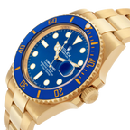 Submariner 41mm Yellow Gold Blue Dial Bezel Mens Watch 126618