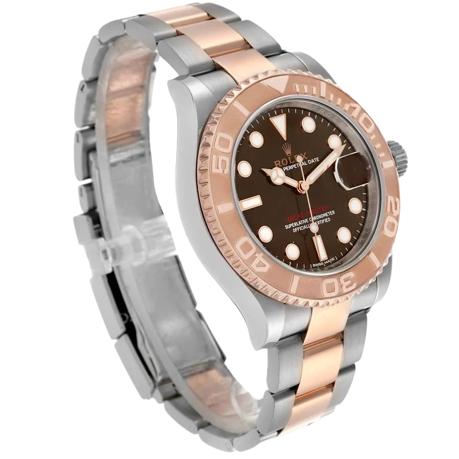 Yachtmaster 40 Rose Gold Steel Brown Dial Mens Watch 116621