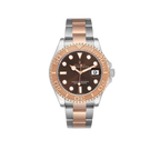 Yachtmaster 40 Rose Gold Steel Brown Dial Mens Watch 116621