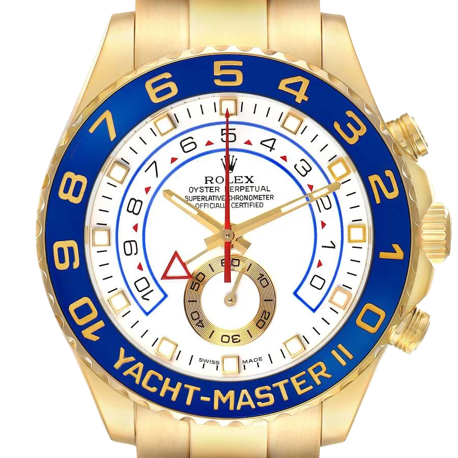 Yachtmaster II 44mm Regatta Yellow Gold Mens Watch 116688