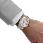 Day-Date 40 228398TBR Yellow Gold Mother of Pearl Diamond Baguette Dial and Bezel