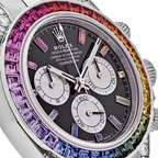 Daytona 40mm 116599RBOW Rainbow White Gold Black Dial