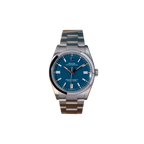 Oyster Perpetual 41mm Stainless Steel Med Blue Dial Men Watch 134300-0009 New 2025
