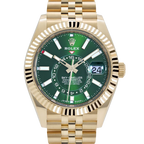 Sky-Dweller 42mm Yellow Gold Bright Green Dial Jubilee 336938 (2025)