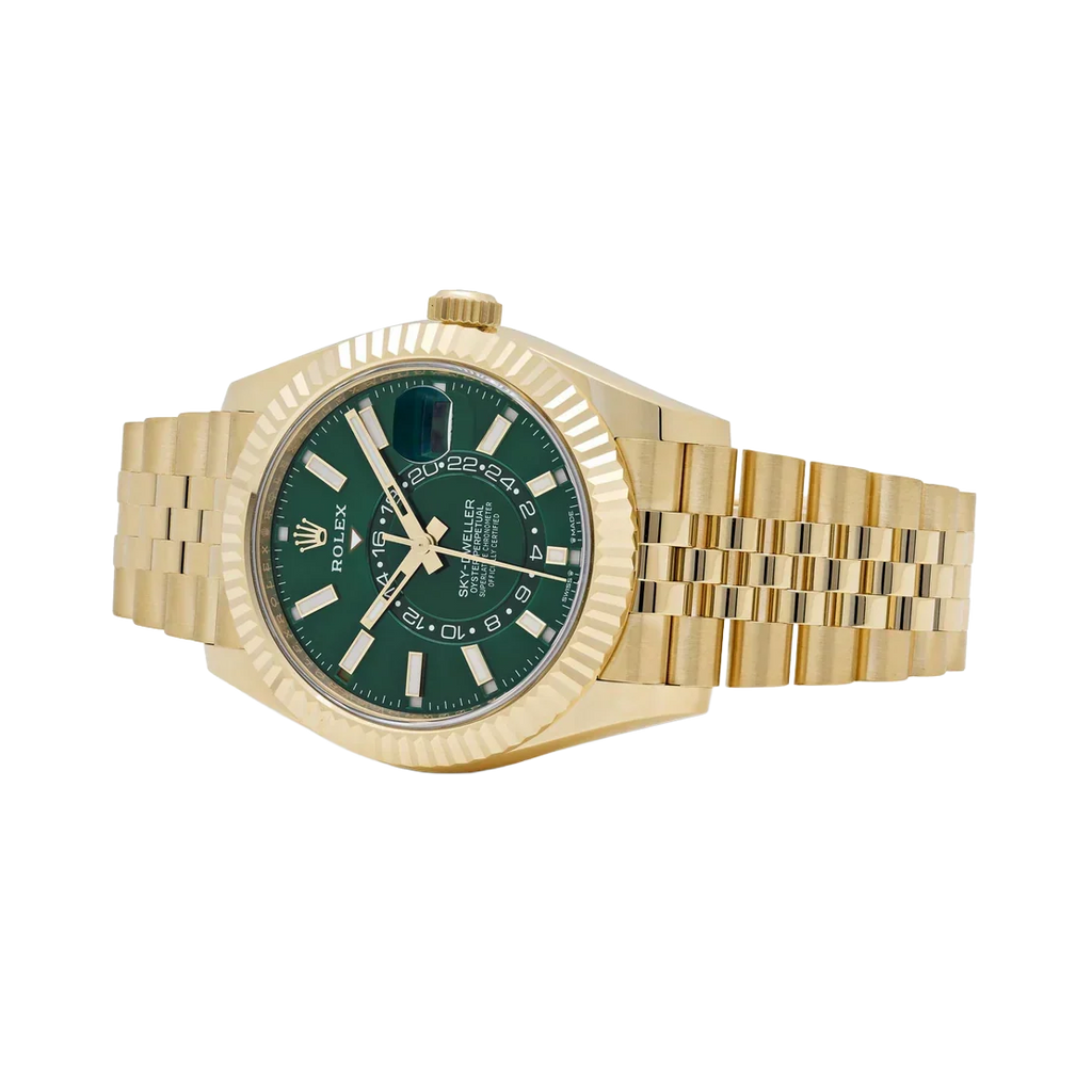 Sky-Dweller 42mm Yellow Gold Bright Green Dial Jubilee 336938 (2025)