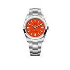 Oyster Perpetual 41mm Stainless Steel Coral Red Dial 124300 - 0007