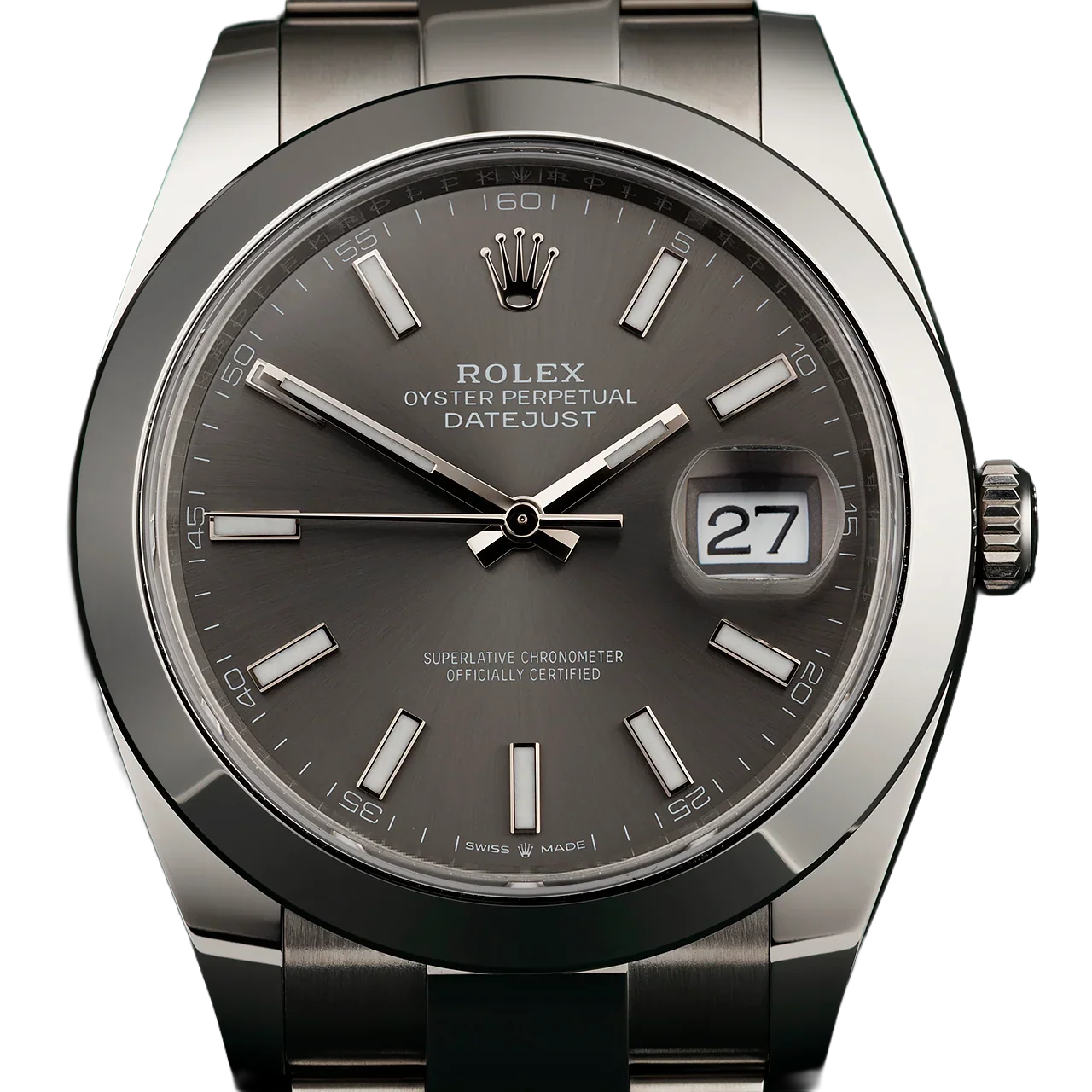 Datejust Oyster 41 mm Oystersteel Grey Dial 126300-0007