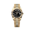 President Day-Date 40mm Black Dial Yellow Gold Diamond Mens Watch 228238